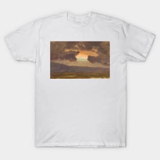 Sunset Over Bare Hills by Frederic Edwin Church T-Shirt